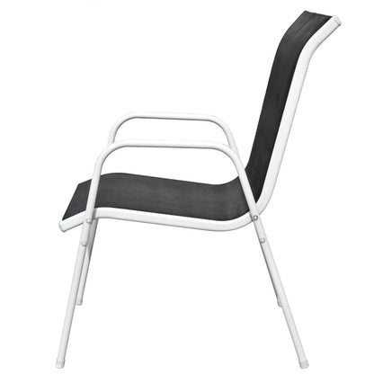 3-tlg. Bistro-Set Stahl Schwarz - Pazzar.ch
