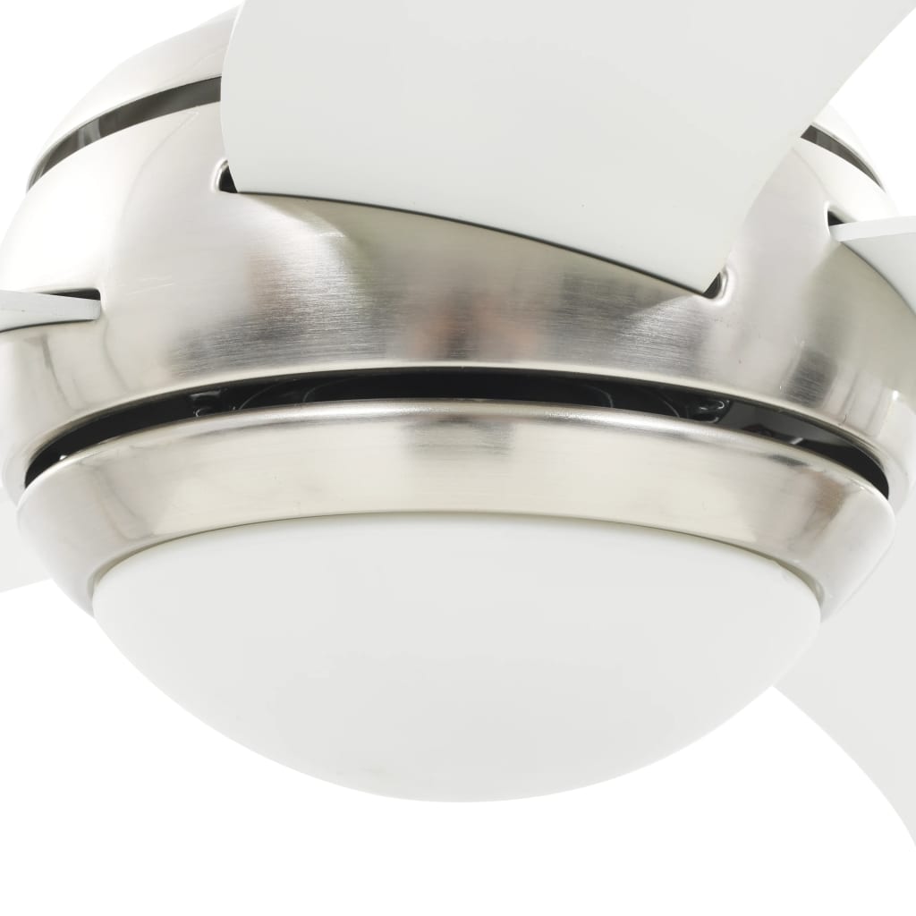 Dekorativer Deckenventilator mit Leuchtmittel 128 cm Weiß - Pazzar.ch