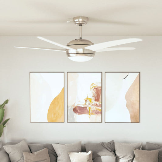 Dekorativer Deckenventilator mit Leuchtmittel 128 cm Weiß - Pazzar.ch