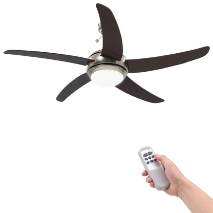 Dekorativer Deckenventilator mit Licht 128 cm Braun - Pazzar.ch
