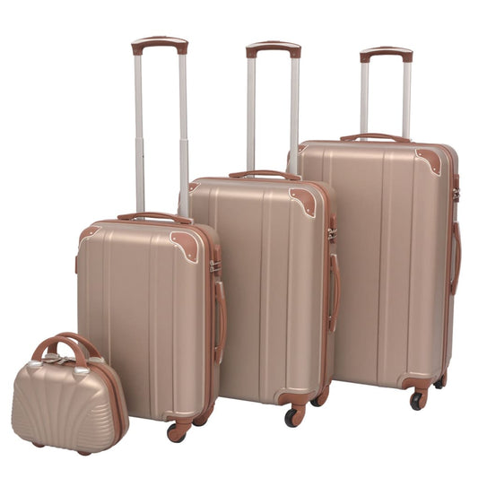 Vierteiliges Hartschalen-Trolley-Set Champagner - Pazzar.ch