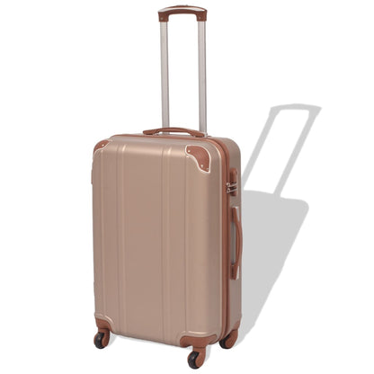 Vierteiliges Hartschalen-Trolley-Set Champagner - Pazzar.ch