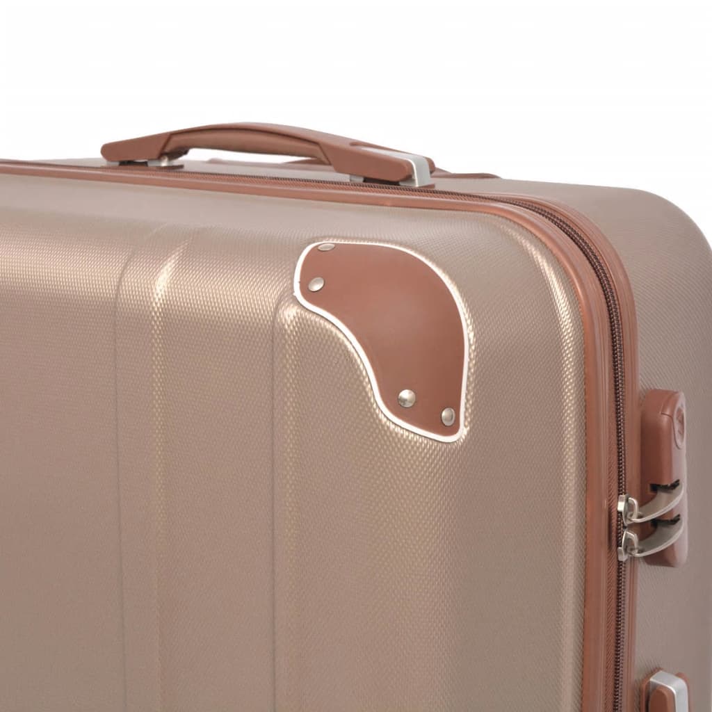 Vierteiliges Hartschalen-Trolley-Set Champagner - Pazzar.ch