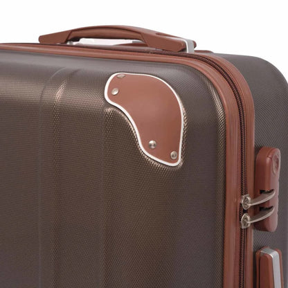 Vierteiliges Hartschalen-Trolley-Set Kaffeebraun - Pazzar.ch