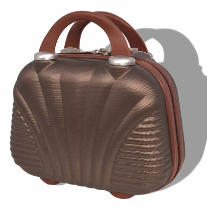 Vierteiliges Hartschalen-Trolley-Set Kaffeebraun - Pazzar.ch