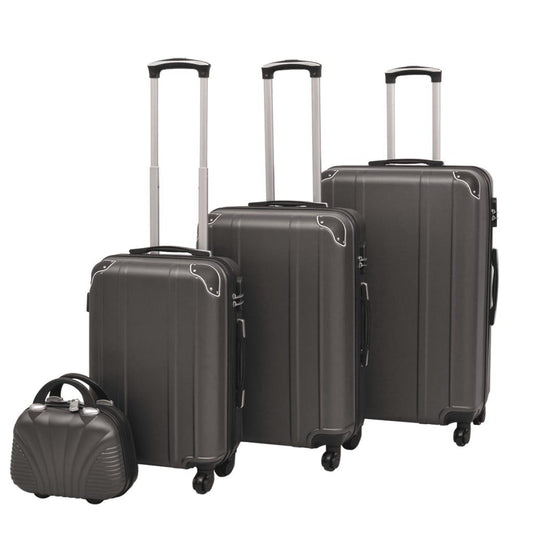 Vierteiliges Hartschalen-Trolley-Set Anthrazit - Pazzar.ch