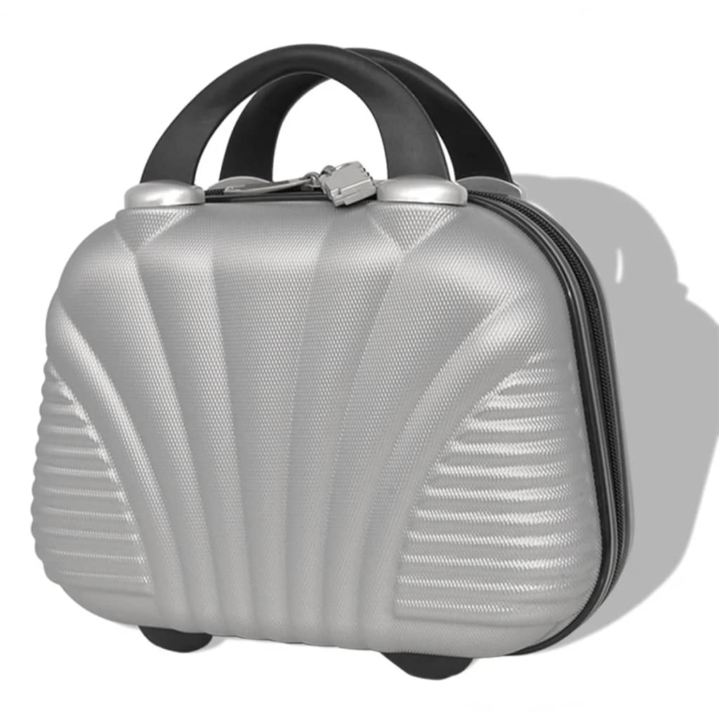 Vierteiliges Hartschalen-Trolley-Set Silber - Pazzar.ch