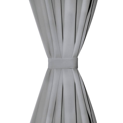 Vorhänge aus Mikro-Satin 2 Stk. mit Schlaufen 140×245 cm Grau - Pazzar.ch