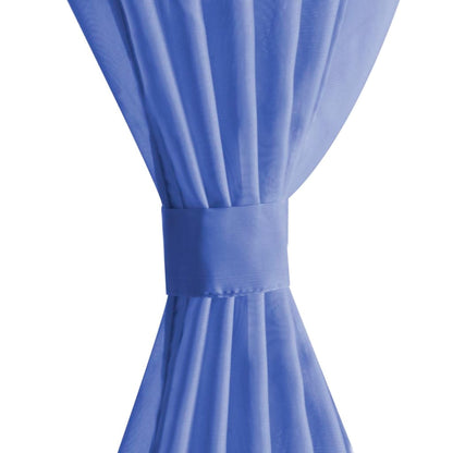 Voile-Gardinen 2 Stk. 140 x 225 cm Königsblau - Pazzar.ch