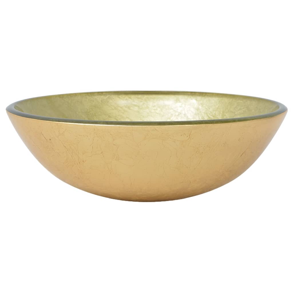 Waschbecken Hartglas 42 cm Gold - Pazzar.ch
