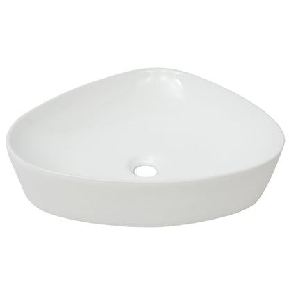 Waschbecken Dreiecksform Keramik Weiß 50,5 x 41 x 12 cm - Pazzar.ch
