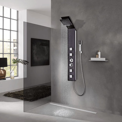 Duschpaneel-System Glas Braun - Pazzar.ch