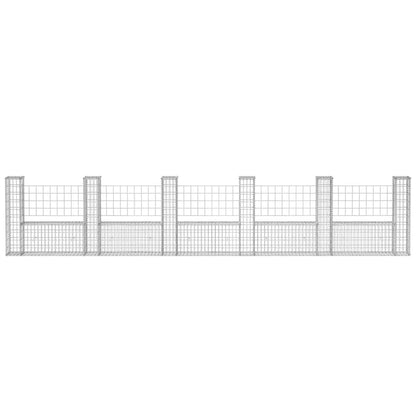 Gabionenkorb U-Form Stahl 570×20×100 cm - Pazzar.ch
