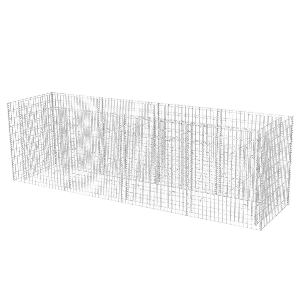 Gabionen-Hochbeet Stahl 360×90×100 cm - Pazzar.ch