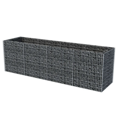 Gabionen-Hochbeet Stahl 360×90×100 cm - Pazzar.ch