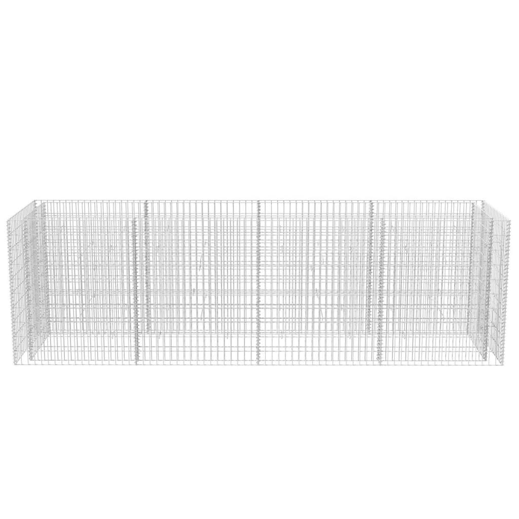 Gabionen-Hochbeet Stahl 360×90×100 cm - Pazzar.ch