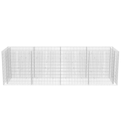 Gabionen-Hochbeet Stahl 360×90×100 cm - Pazzar.ch