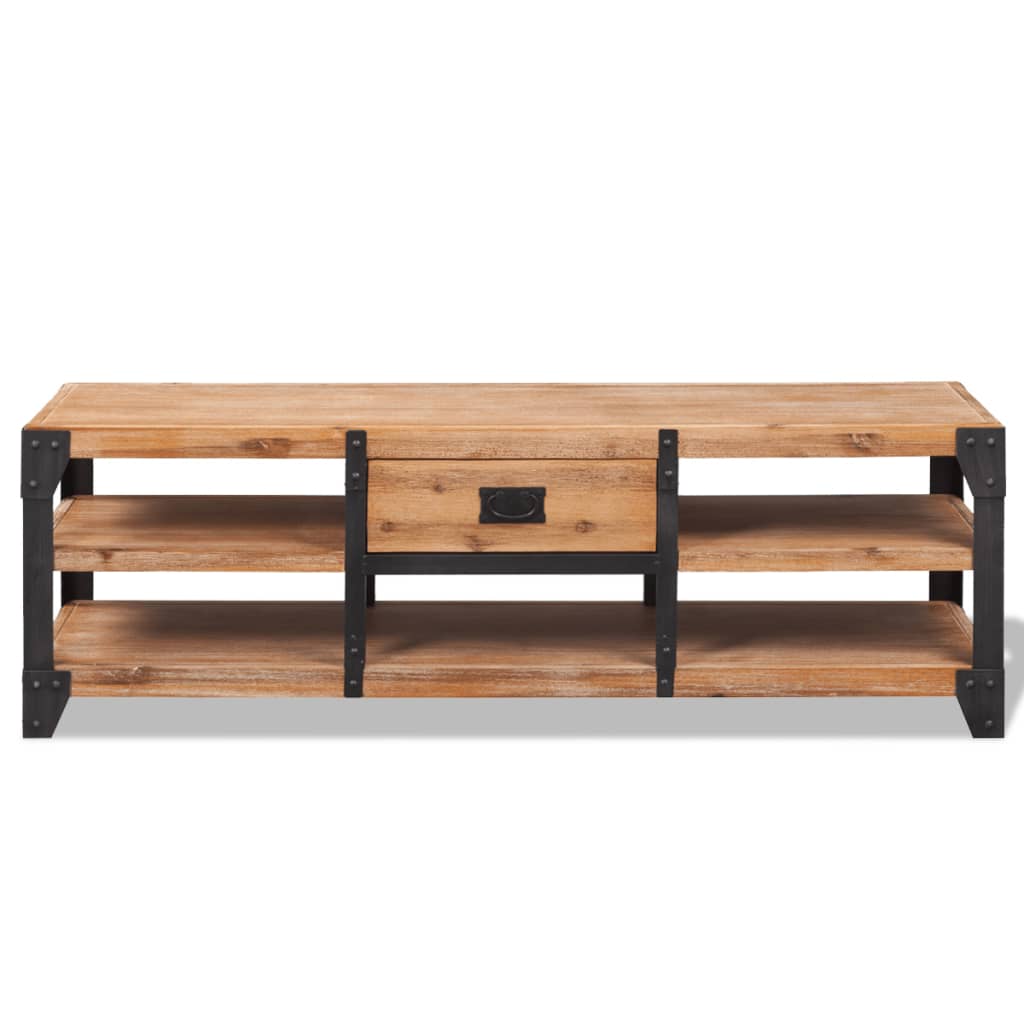 TV-Lowboard Akazienholz Massiv 140 x 40 x 45 cm - Pazzar.ch