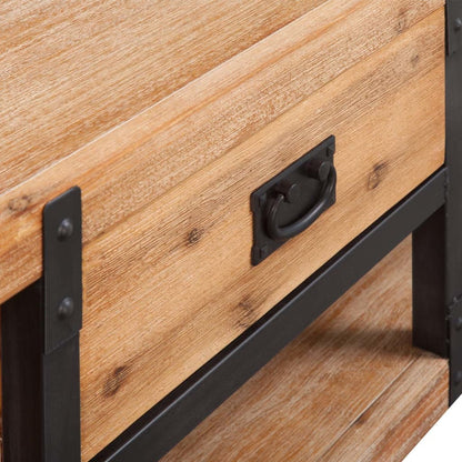 TV-Lowboard Akazienholz Massiv 140 x 40 x 45 cm - Pazzar.ch