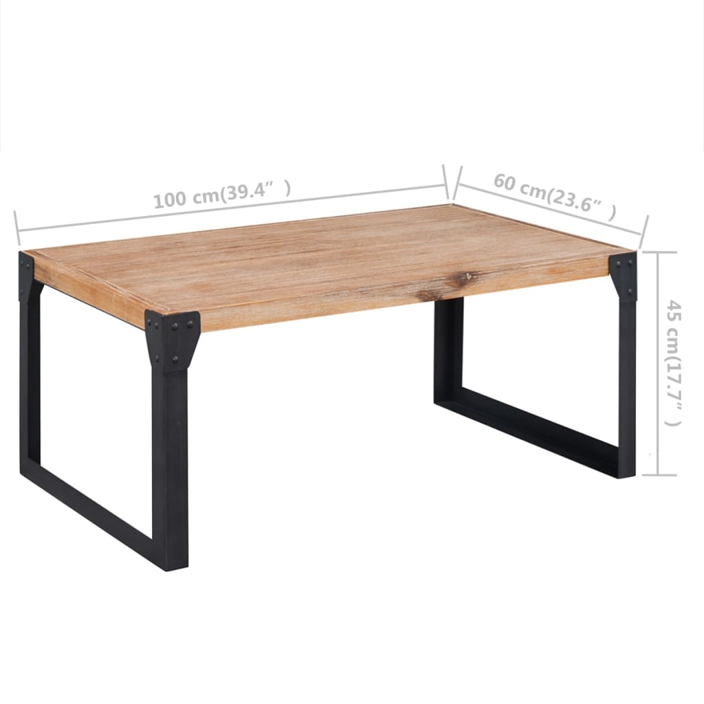 Couchtisch Akazienholz Massiv 100 x 60 x 45 cm - Pazzar.ch