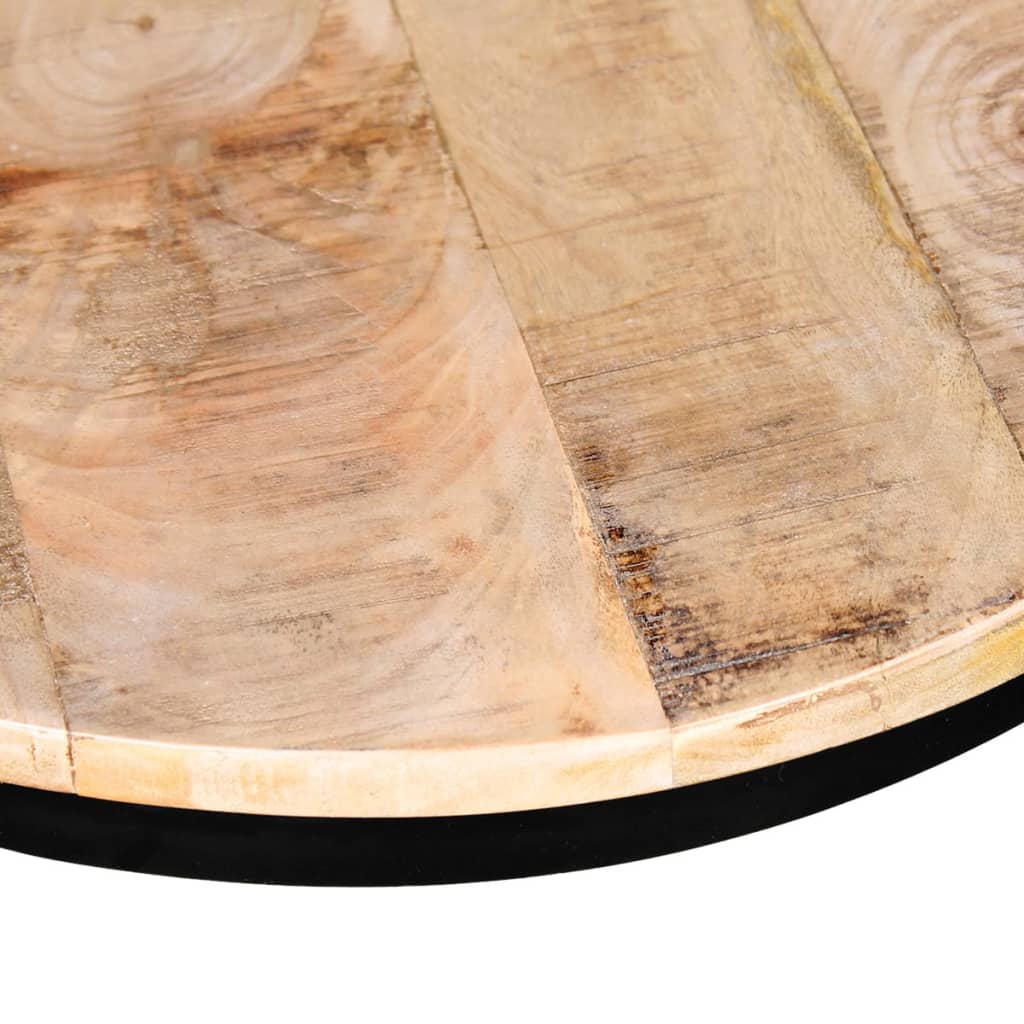 Zweiteiliges Couchtisch-Set Raues Mangoholz Rund 40cm/50cm - Pazzar.ch