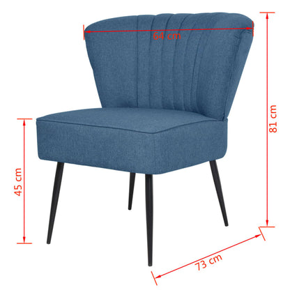 Cocktailstuhl Blau Stoff - Pazzar.ch
