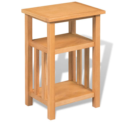 Beistelltisch mit Zeitungsablage 27x35x55 cm Massivholz Eiche - Pazzar.ch
