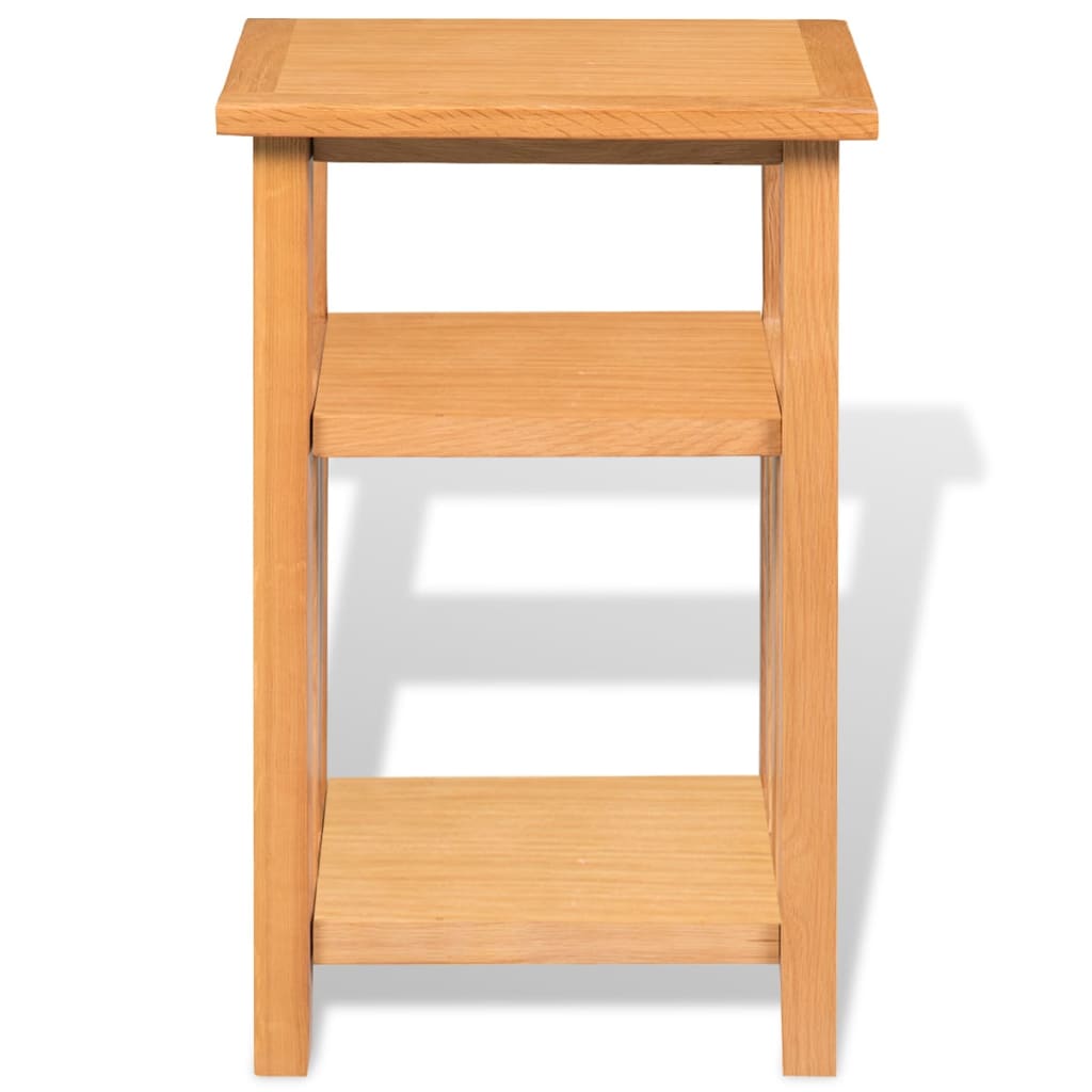 Beistelltisch mit Zeitungsablage 27x35x55 cm Massivholz Eiche - Pazzar.ch