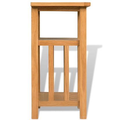 Beistelltisch mit Zeitungsablage 27x35x55 cm Massivholz Eiche - Pazzar.ch