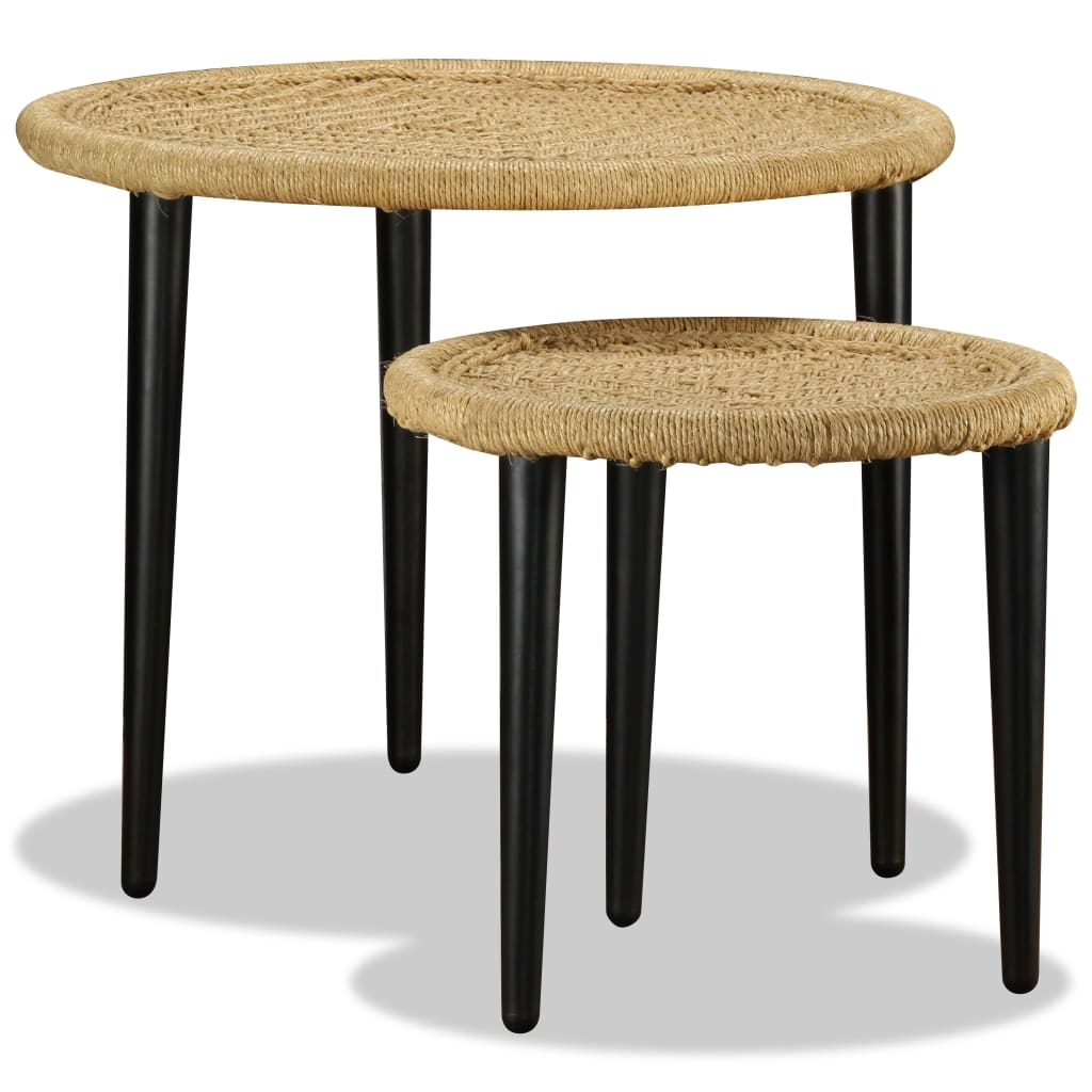Couchtisch-Set 2-tlg. Naturjute - Pazzar.ch