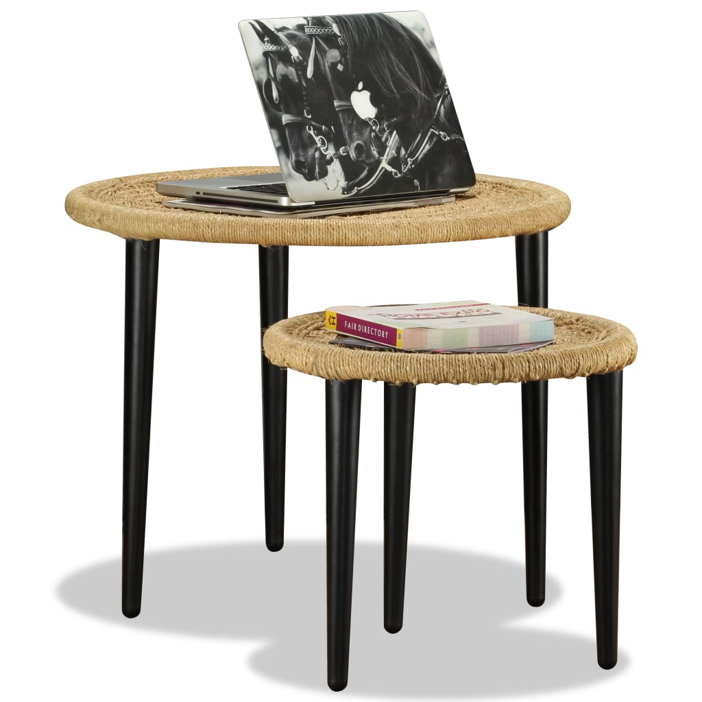 Couchtisch-Set 2-tlg. Naturjute