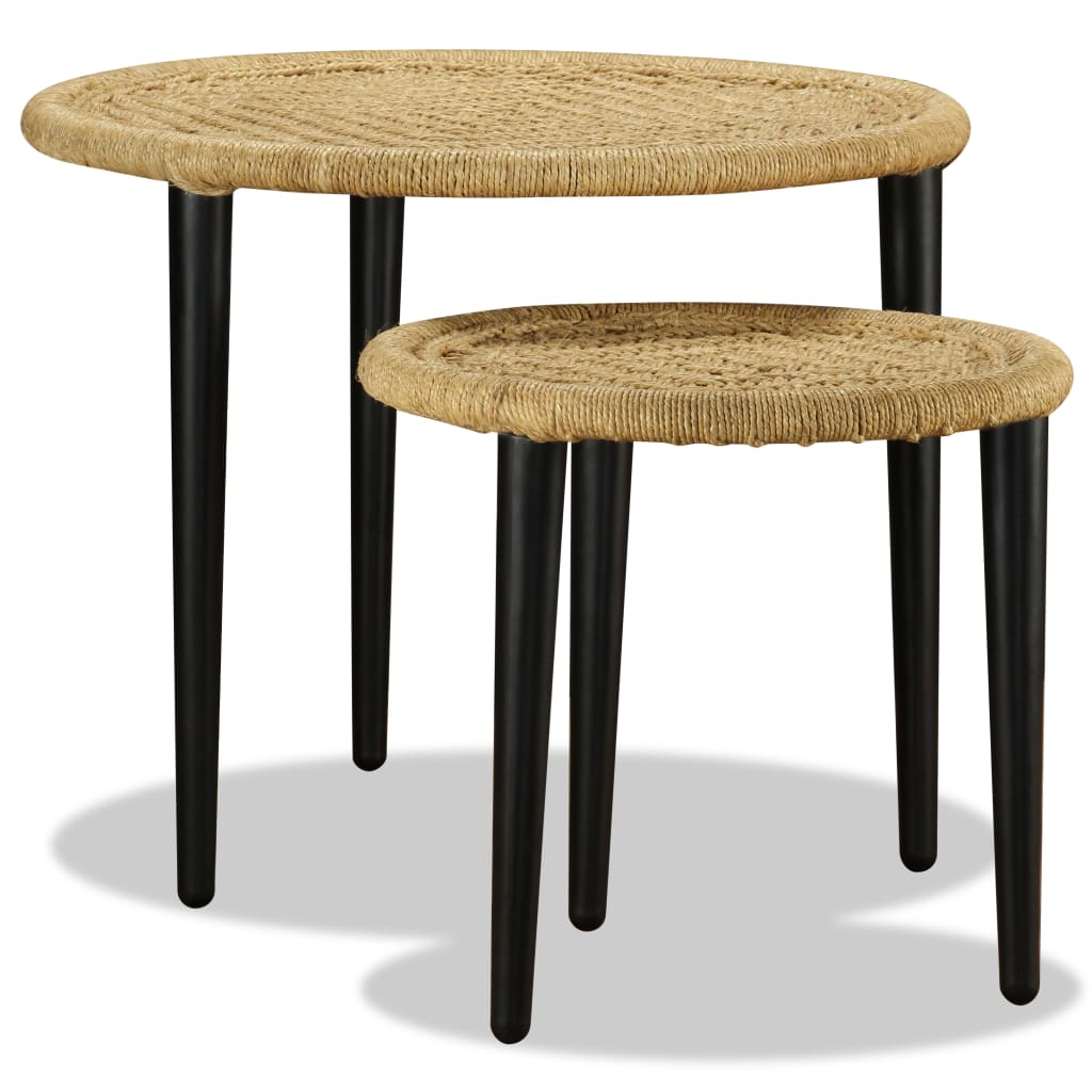 Couchtisch-Set 2-tlg. Naturjute - Pazzar.ch