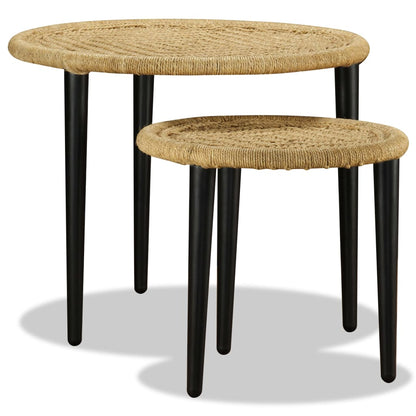 Couchtisch-Set 2-tlg. Naturjute - Pazzar.ch