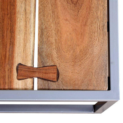 Zweiteiliges Couchtisch-Set Akazienholz Massiv - Pazzar.ch