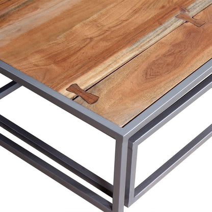 Zweiteiliges Couchtisch-Set Akazienholz Massiv - Pazzar.ch