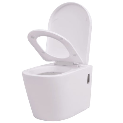 Wandmontierte Toilette Keramik Weiß - Pazzar.ch
