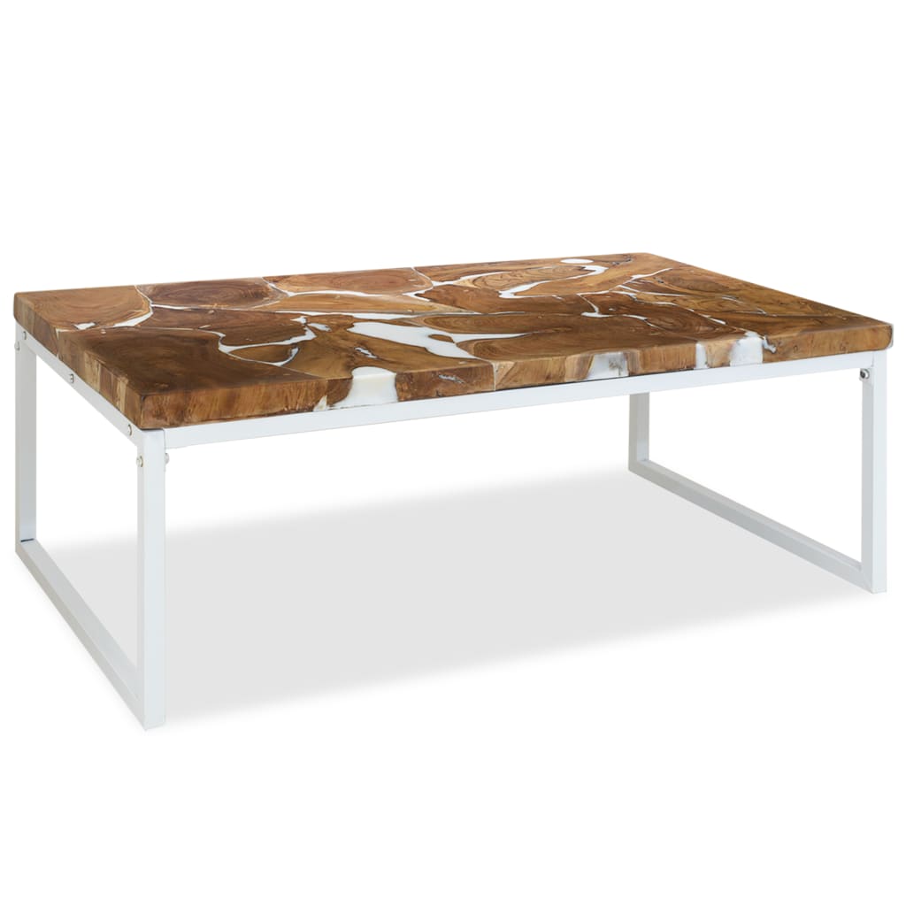 Couchtisch Teak Harz 110 x 60 x 40 cm - Pazzar.ch