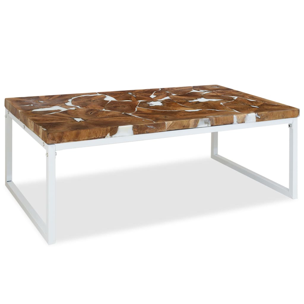 Couchtisch Teak Harz 110 x 60 x 40 cm - Pazzar.ch