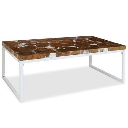 Couchtisch Teak Harz 110 x 60 x 40 cm - Pazzar.ch