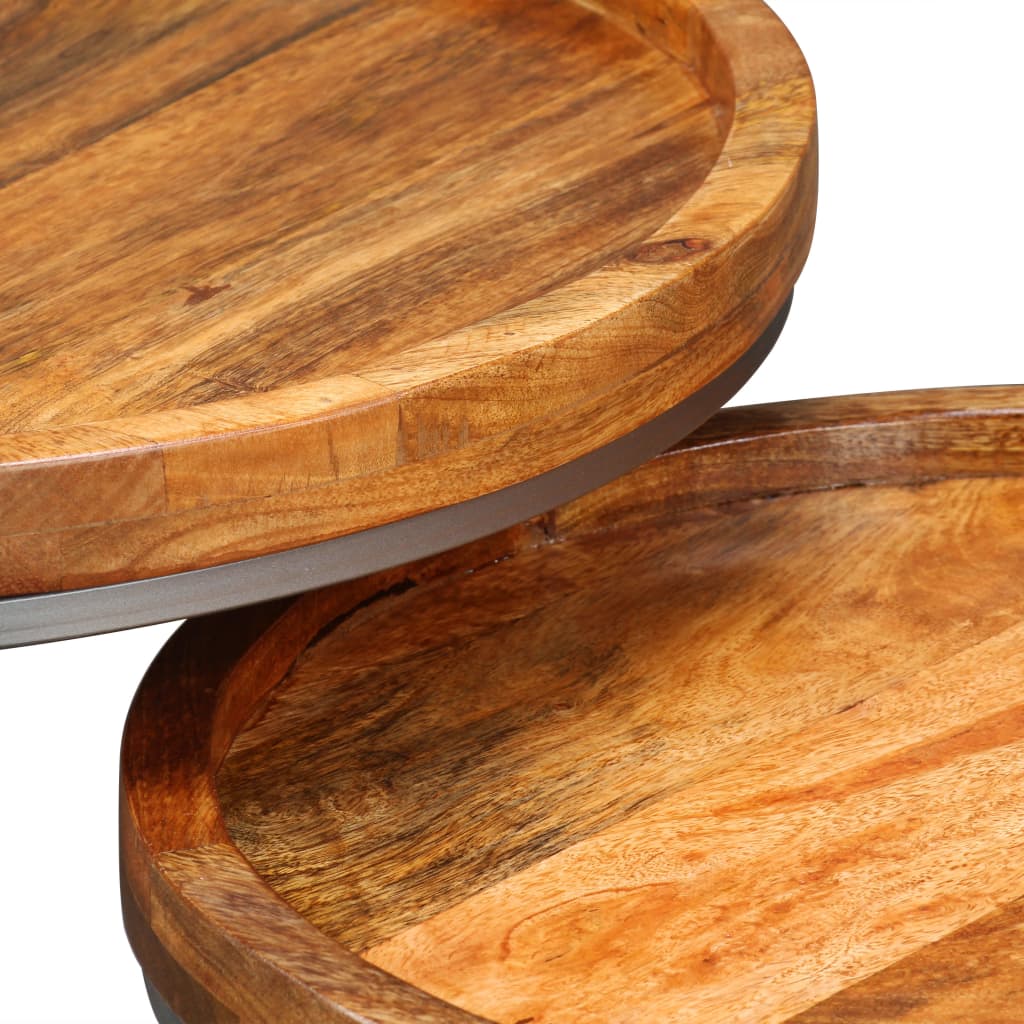 Beistelltisch-Set 2 Stk. Mangoholz Massiv - Pazzar.ch
