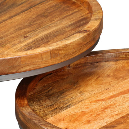 Beistelltisch-Set 2 Stk. Mangoholz Massiv - Pazzar.ch