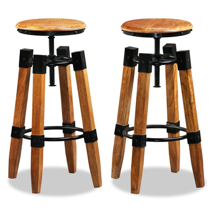 Barhocker 2 Stk. Mango Massivholz - Pazzar.ch