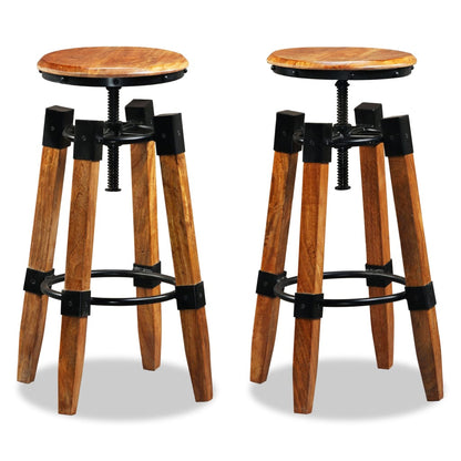 Barhocker 2 Stk. Mango Massivholz - Pazzar.ch