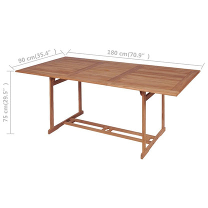 Gartentish 180x90x75 cm Teak Massivholz - Pazzar.ch