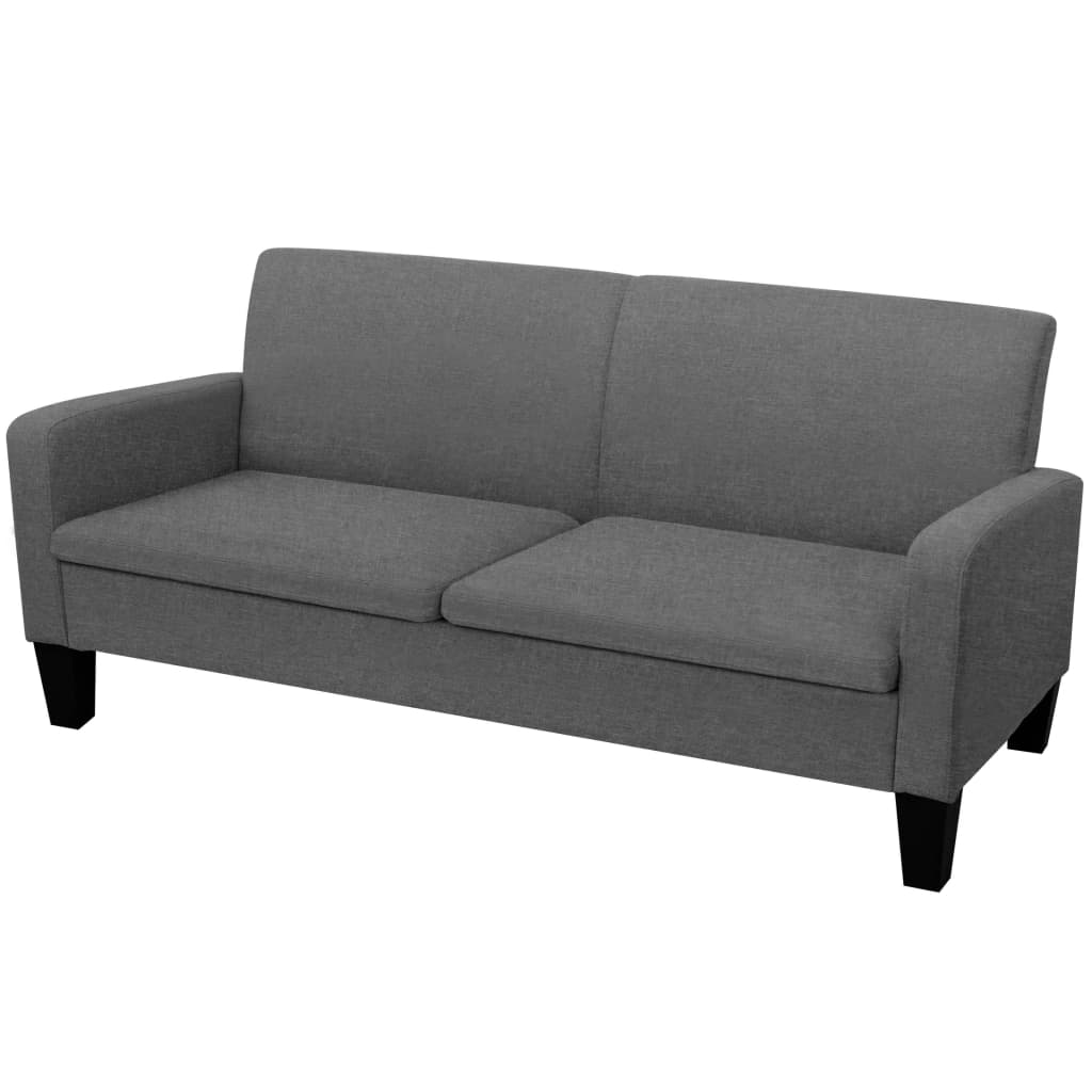 3-Sitzersofa 180 x 65 x 76 cm Dunkelgrau - Pazzar.ch