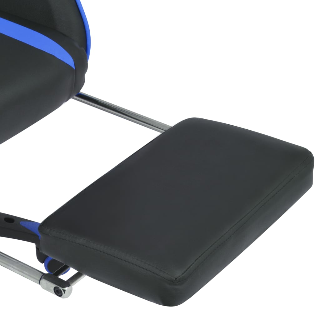 Neigbarer Racing-Bürostuhl mit Fußstütze Blau - Pazzar.ch
