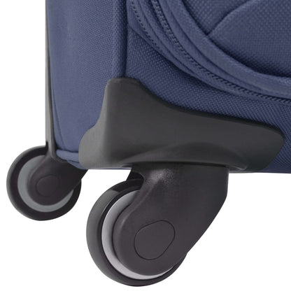 3-tlg. Weichgepäck Trolley-Set Marineblau - Pazzar.ch