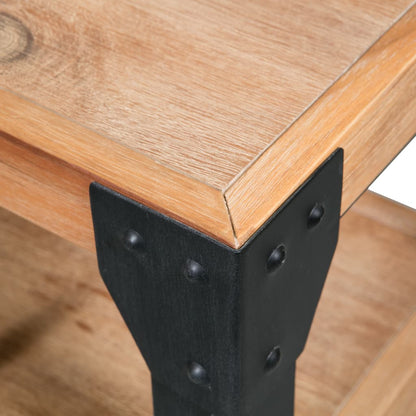 Nachttisch Akazienholz Massiv Stahl 40 x 30 x 54 cm - Pazzar.ch