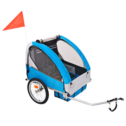 Fahrradanhänger Grau und Blau 30 kg - Pazzar.ch