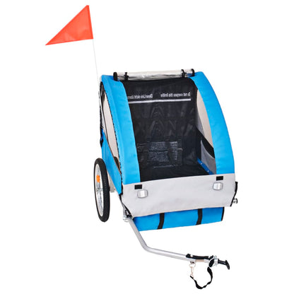 Fahrradanhänger Grau und Blau 30 kg - Pazzar.ch
